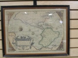 Framed Old World Map Print