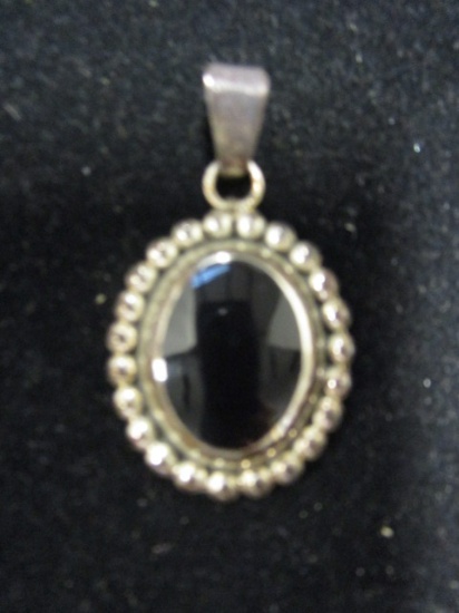 Sterling Silver Onyx Pendant