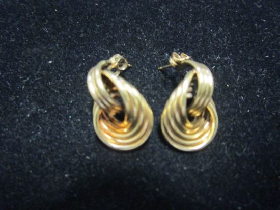 14k Gold Knot Earrings