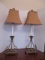 Pair of Metal Work Table Lamps