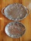 Two Lenox Silver Grape Pattern Serving Platters