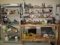 Shelf, Workbench and Contents - Hardware, Hedge Trimmer, Work Light, Tool Box, Grinder, etc.