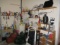 Corner Contents - Step Ladder, Cleaners, Hardware, Hose, Sprayer, Leaf Bag, etc.