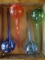 Four Art Glass Globe Plant Waterers