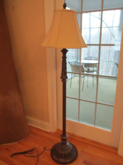 Floor Lamp with Fluted Edge Shade