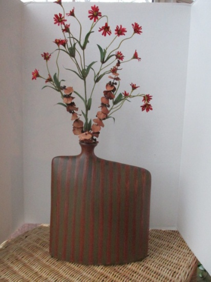 Striped Pottery Vase