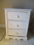 Crackle Finish Three Drawer Chest