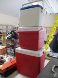 Three Coleman Coolers