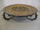 Decorative Plate on Metal Stand
