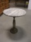 Ornate 5 Lite Antique Brass Finish Marble Top Table