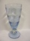 Blue Art Glass Pedestal Vase
