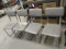 Four Vintage Chrome Cantilever Chairs with Vinyl Seat/Backs
