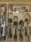 46 Pieces of Oneida Stainless Steel Flatware and Serving Pieces in Rubbermaid Organizer