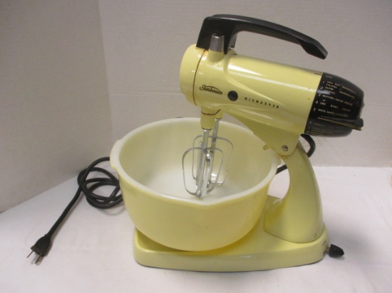 Vintage Yellow Sunbeam Mixmaster Stand Mixer