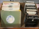 Eight 8 Track Cartridges and Vinyl 45's