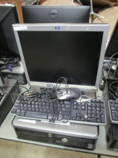 HP 17" Monitor, Optiplex 755 CPU, Keyboard and Mouse