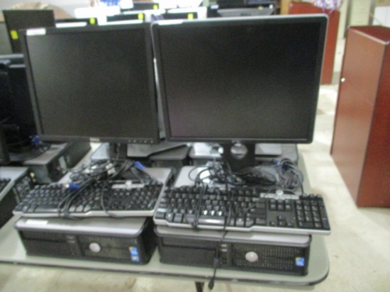 Two Dell 19" Monitors, Optiplex 780 CPU, Keyboards and Mouse's