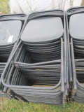 18 Black Plastic Folding Chairs