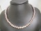 Silver Bead Necklace w/ Sterling Silver Clasp