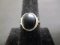 10k White Gold Ring w/ Onyx Stone