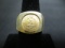 1945 Dos Pesos Mexican Gold Coin in 14k Gold Setting Ring