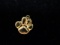 14k Gold Petite Clemson Paw Charm