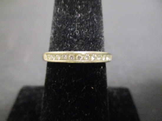 14k White Gold Diamond Band Ring