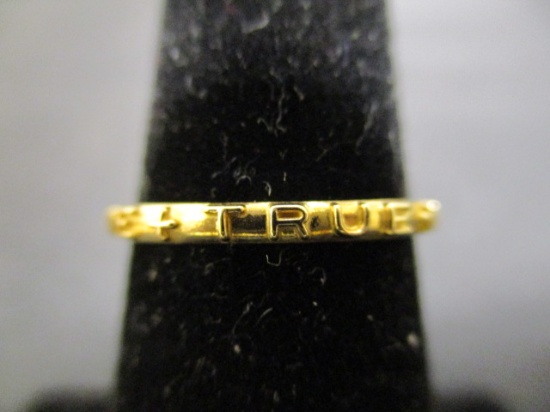 14k Gold "True Love" Band Ring