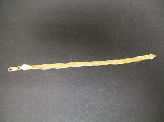 14k Gold 7" Braided Bracelet