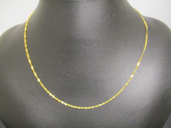 14k Gold 16" Twisted Gold Chain