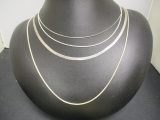 4 Sterling Silver Chains- Assorted Styles & Lengths