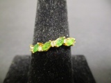 14k Gold Emerald & Diamond Ring