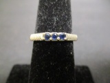 14k White Gold Saphhire Band Ring