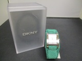 DKNY Watch w/ Green Band- New in Box