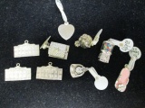 Sterling Silver Charms- Houses, Gumball Machine, Flip Flop, etc….
