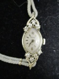 14k White Gold Bulova Vintage Ladies Watch