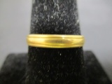 14K Gold Art Carved Band Ring