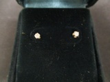 14k Gold Petite Diamond Stud Earrings