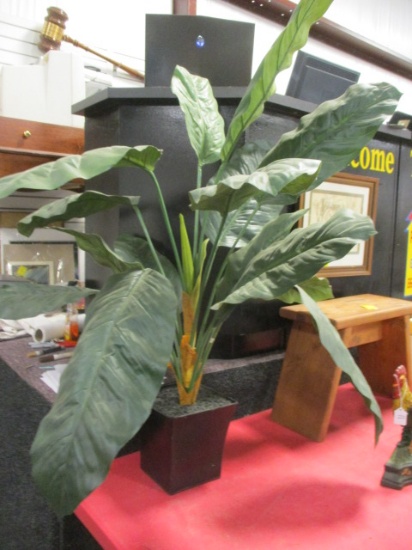 Artificial Banana Plant in Metal Planter