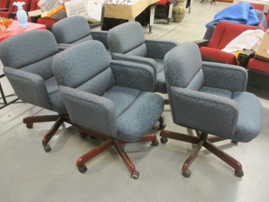 Five Styline Industries Rolling Conference Room Chairs