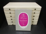 Large Vintage Jewelry Chest and Vintage Fine Stockings by Holeproof Silk Stockings in Box