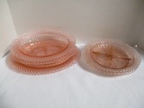 5 Pink Depression Glass 