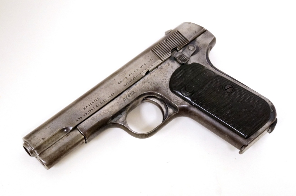 1917 Type Iii Colt M1908 Pocket Hammerless 380 Acp Semi Automatic Pistol Firearms Military Artifacts Firearms Pistols Semi Automatic Pistols Online Auctions Proxibid