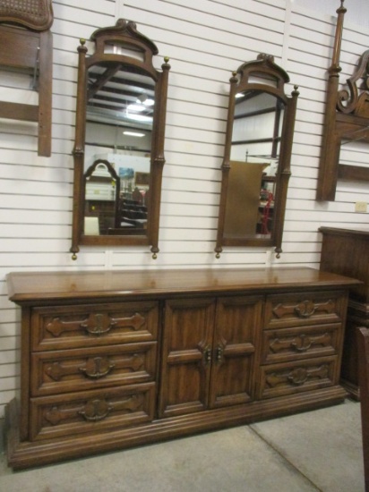 Henredon Dresser and Two Wall Mirrors