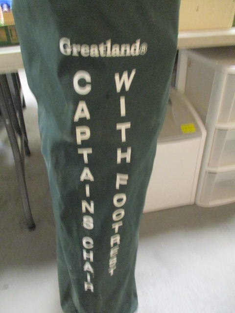 Green Canvas Folding Greatland Captains Chair Proxibid