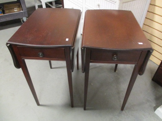 Pair of Small Drop Leaf Side Tables