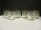 Six Rocks Glasses with Water Fowl Designs and Gold Rims