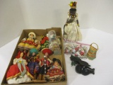 Vintage Latin American Dolls and Wood Clackers
