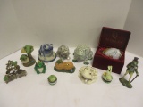 Collectible Frog Figurines and Pill Boxes-Lenox, Tim Wolfe, Ne'Qwa Art Ornament, etc.