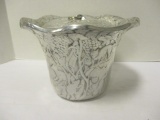 Pewter Ice Bucket with Foxes in Grape Vine Design